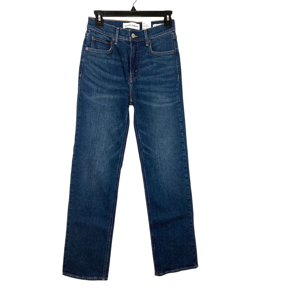 Aritzia Denim Forum The 90’s Snatched Mid-Rise Straight Jean 27W Be About Dark
